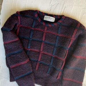 RARE Peruvian Connection 100% Alpaca Vintage Art To Wear Crewneck Sweater Small